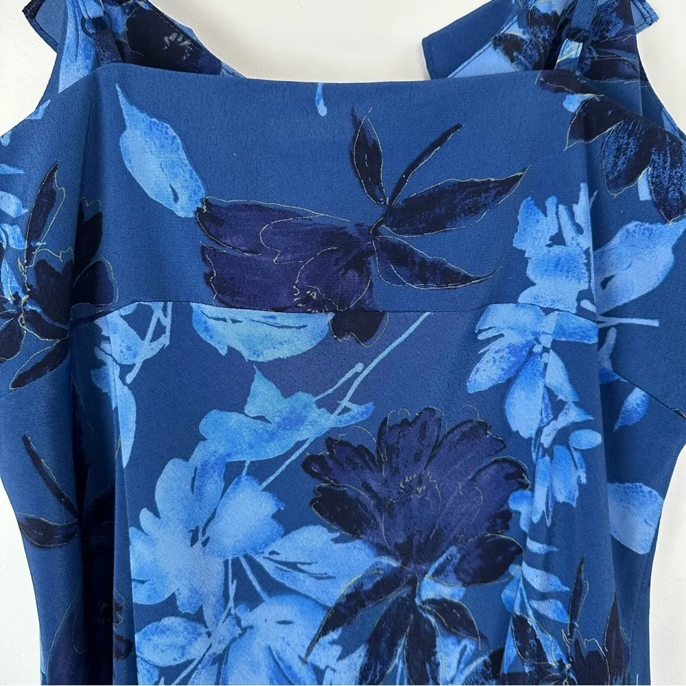 Lisa Jo Women’s Vintage Babydoll Dress Size Large‎ Blue Ruffle Floral Y2K
